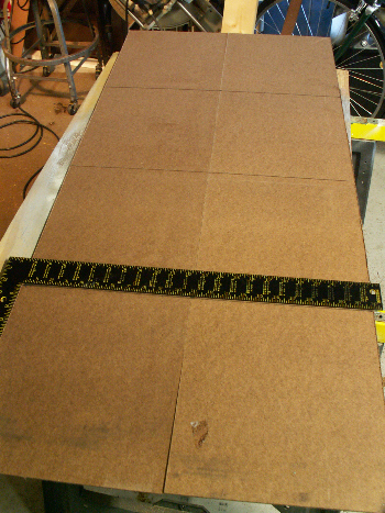 Cut the hardboard into 11 inch long pieces